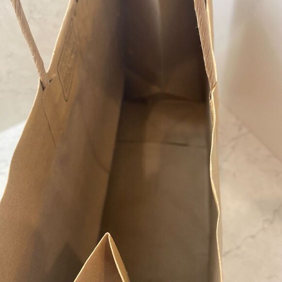 Coach Brown Shopping Gift Bag with Handle Kraft Paper Reusable H 12"xW 16"xD 6" - Picture 9 of 12